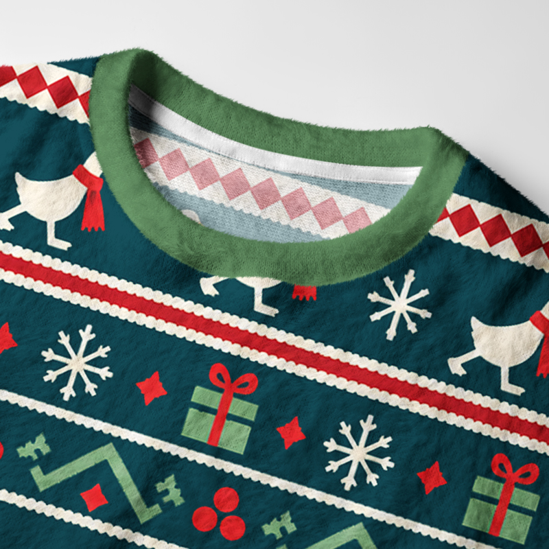 Tokyo-Tiger Goose That Brings Gifts Christmas Ugly Sweatshirt