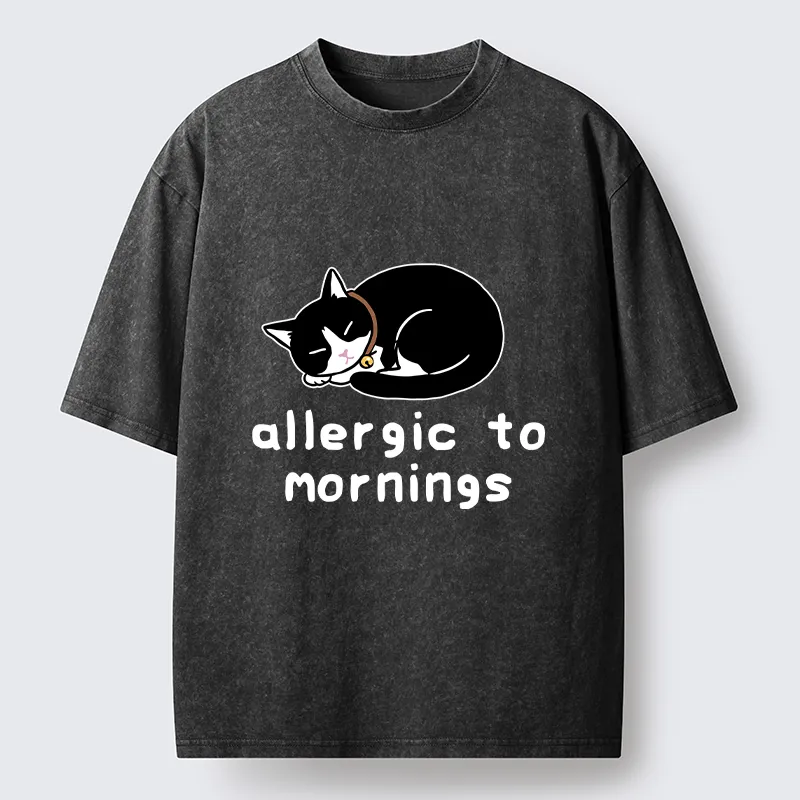 Tokyo‑Tiger Funny Sleep Cat Meme Washed T-Shirt