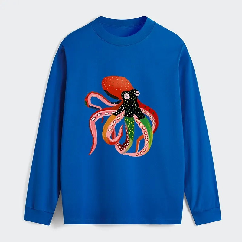 Tokyo‑Tiger Colorful Octopus Art Classic Long Sleeve T-Shirt