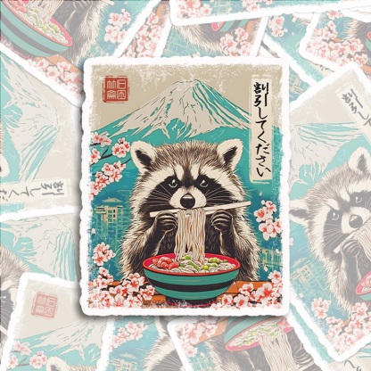 Tokyo-Tiger Please Give Raccoon A Discount Sticker