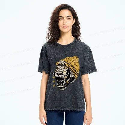 Tokyo-Tiger Howler Monkey Washed T-Shirt