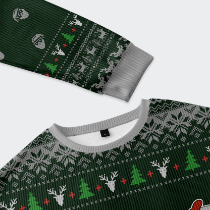 Tokyo-Tiger Nice, Naughty, Overachiever Christmas Ugly Sweatshirt