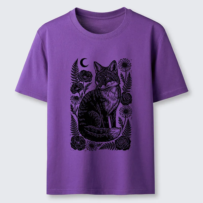 Tokyo-Tiger Wild Fox Floral Vibe Classic T-Shirt