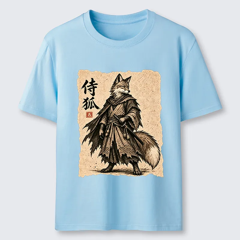 Tokyo-Tiger Vintage Samurai Fox Art Classic T-Shirt