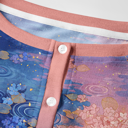 Tokyo-Tiger Dual Floral Cats Women's Lightweight Cardigan