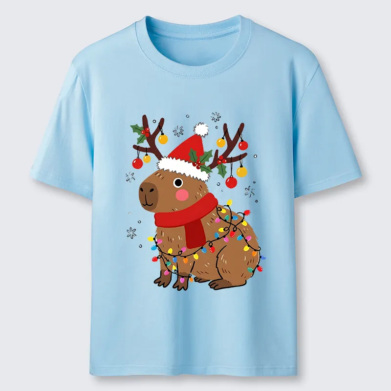 Tokyo-Tiger Cute Christmas Capybara Classic T-Shirt Sale