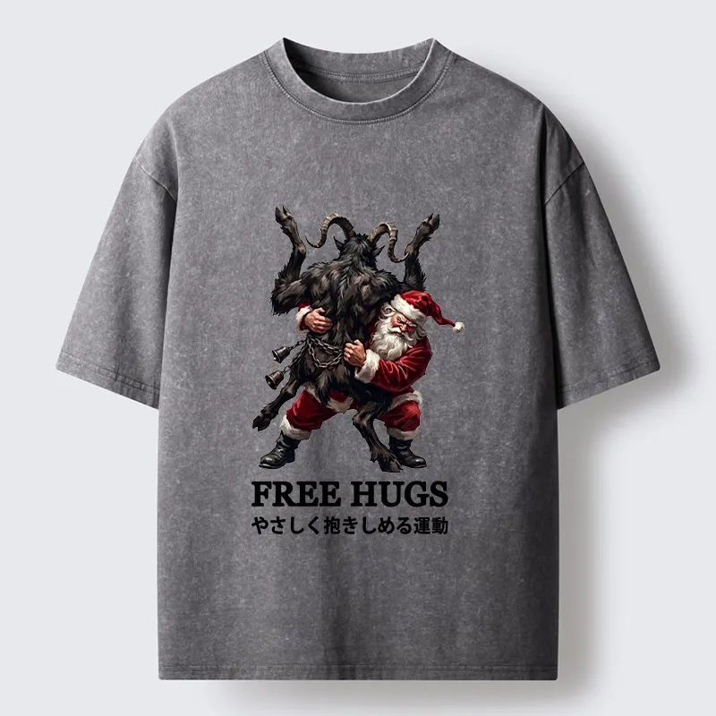 Tokyo-Tiger Free Monster Hugs Washed T-Shirt
