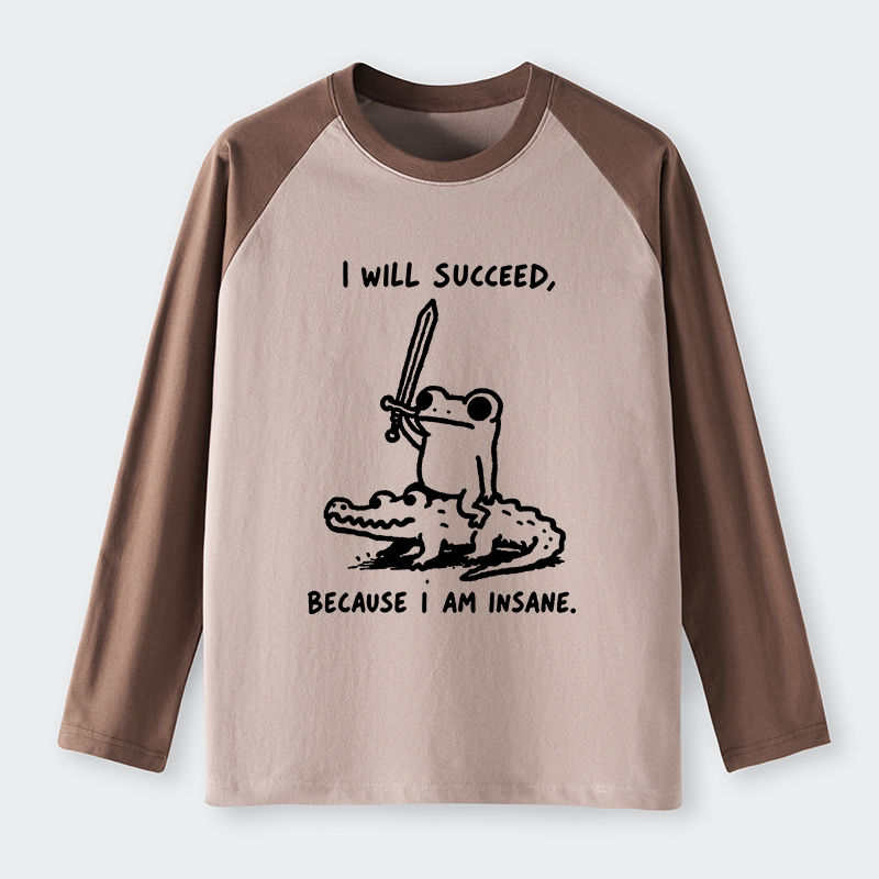 Tokyo-Tiger Warrior Frog Funny Meme Raglan Long Sleeve T-shirt
