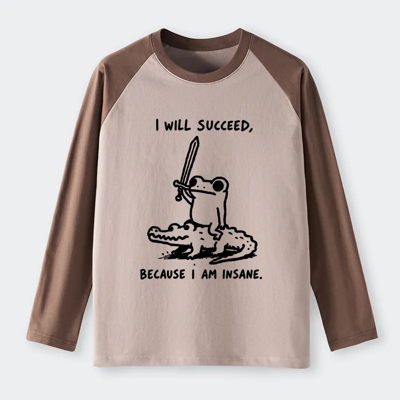 Tokyo-Tiger Warrior Frog Funny Meme Raglan Long Sleeve T-shirt