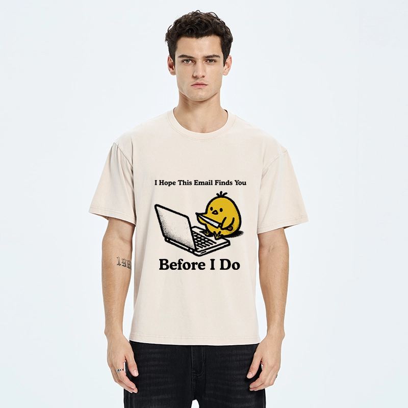 Tokyo-Tiger Chicken Knife Email Meme Washed T-Shirt