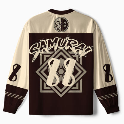 Tokyo-Tiger Rabbit Japanese Samurai Paneled Long Sleeve Jersey