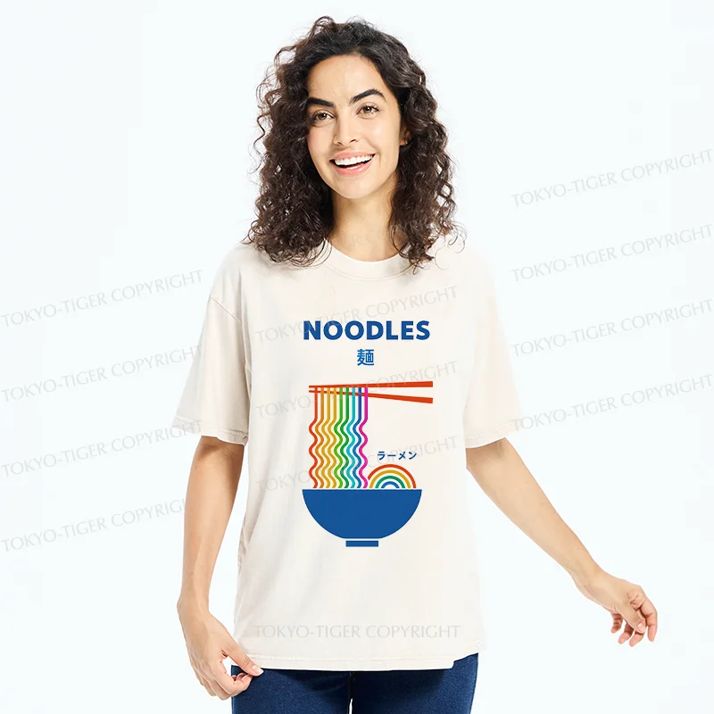 Tokyo-Tiger Rainbow Ramen Washed T-Shirt