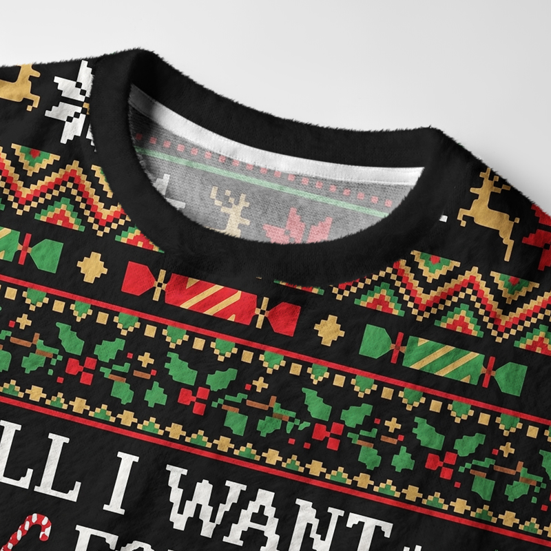 Tokyo-Tiger Funny Work Humor Fuzzy Christmas Ugly Sweatshirt