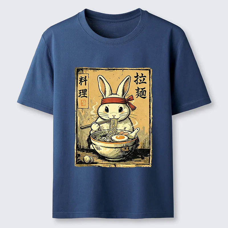 Tokyo-Tiger Cute Rabbit Eating Ramen Classic T-Shirt