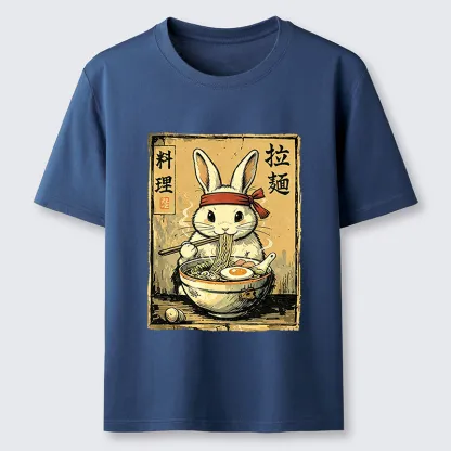 Tokyo-Tiger Cute Rabbit Eating Ramen Classic T-Shirt