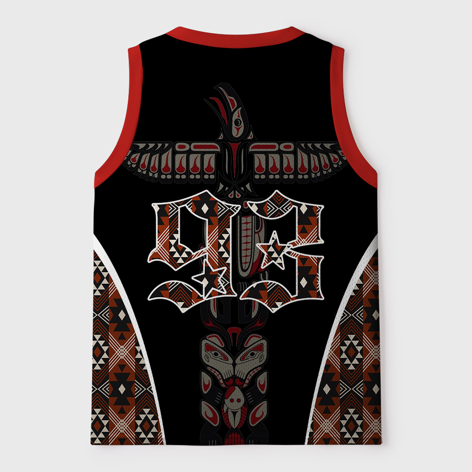 Tokyo-Tiger Dark Tribal Eagle Totem Mesh Tank Top