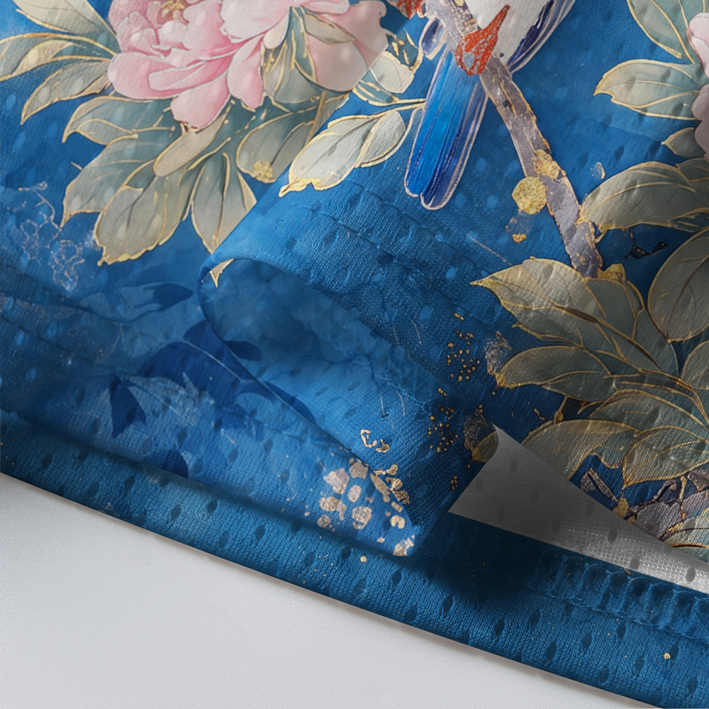 Tokyo-Tiger Japanese Bluebird Peony Mesh Jersey