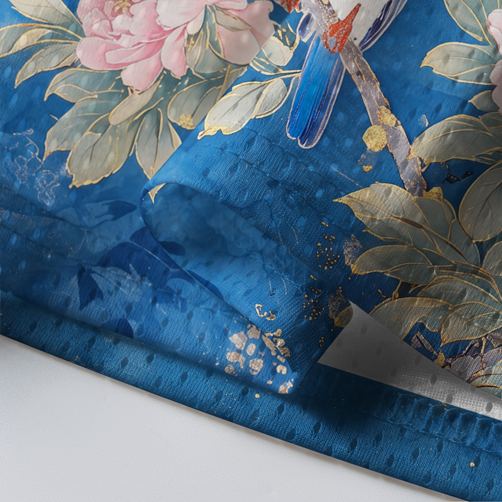 Tokyo-Tiger Japanese Bluebird Peony Mesh Jersey