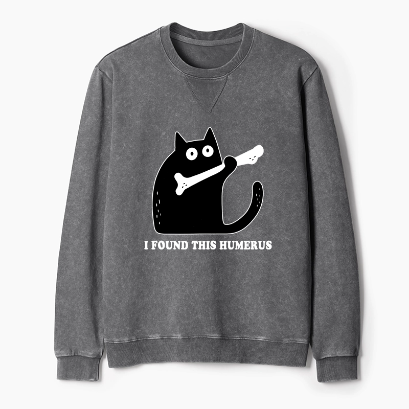 Tokyo-Tiger Cat Found This Humerus Washed Terry Sweatshirt