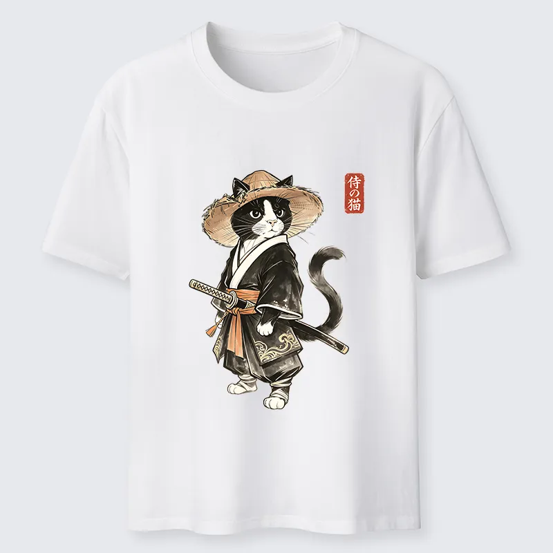 Tokyo-Tiger Funny Samurai Cute Cat Classic T-Shirt