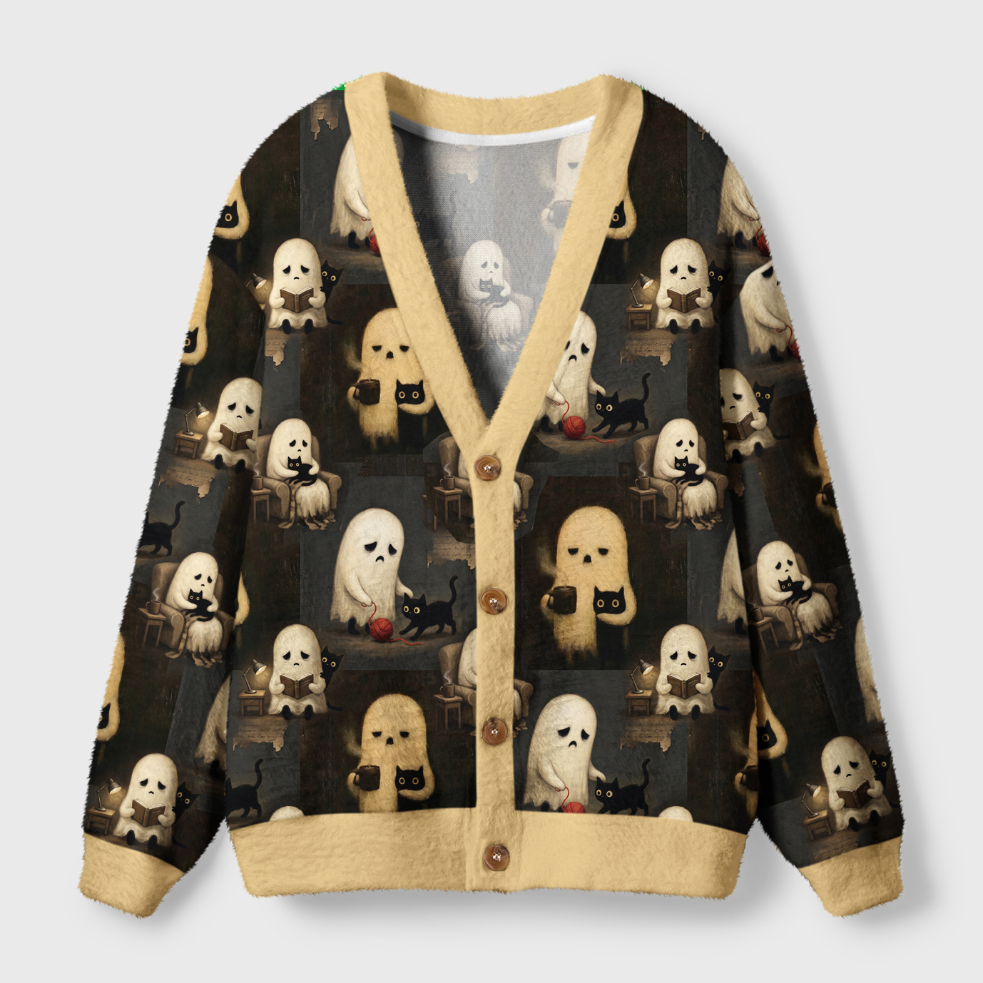 Tokyo-Tiger No Hope But A Cat Ugly Cardigan Sweater