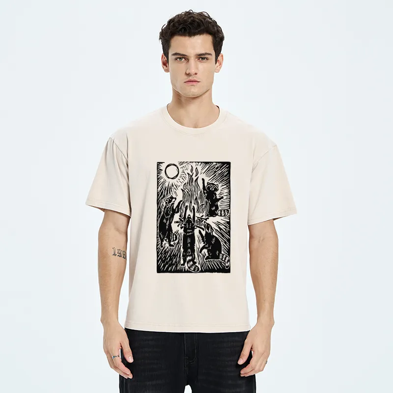 Tokyo-Tiger Raccoons And Campfires Washed T-Shirt