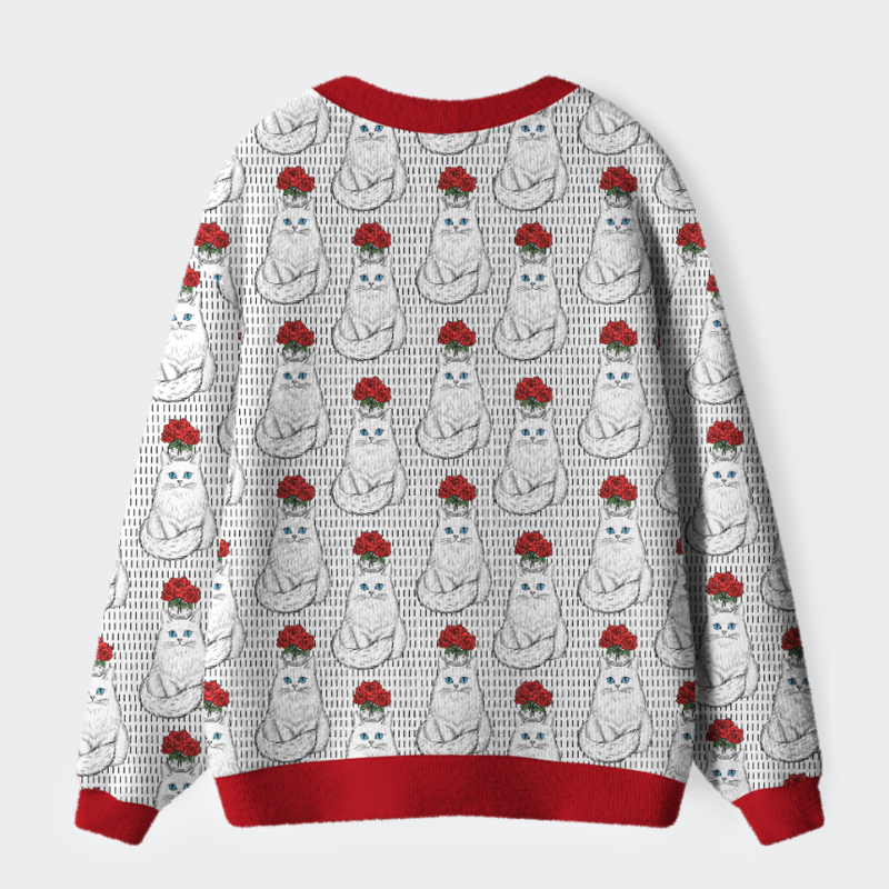 Tokyo-Tiger The Vase Cat Cardigan Sweater