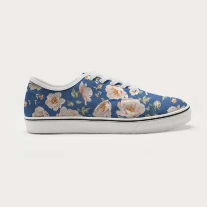 Tokyo-Tiger Flowers In The Waves Canvas Shoes