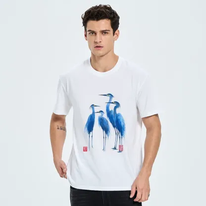 Tokyo-Tiger Flocks Of Great Blue Herons Classic T-Shirt