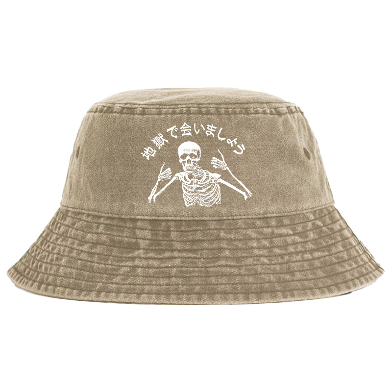 Tokyo-Tiger See You In Hell Japanese Washed Bucket Hat