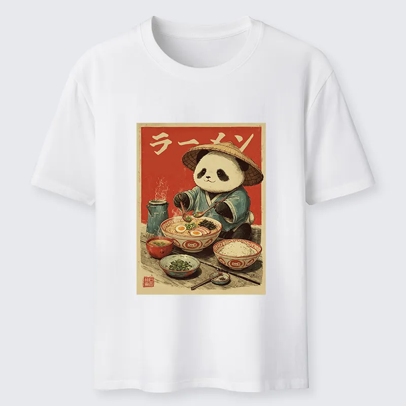 Tokyo-Tiger Panda Enjoying Ramen Classic T-Shirt