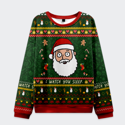 Tokyo-Tiger Santa's Watching You Sleep Christmas Ugly Sweatshirt