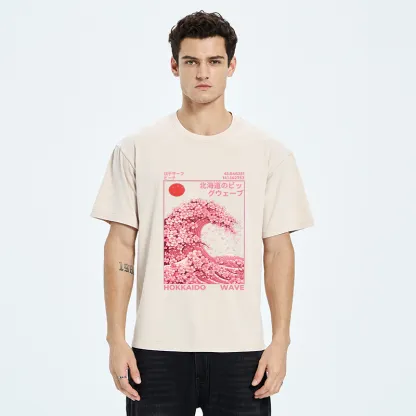 Tokyo-Tiger Sakura Wave Washed T-Shirt