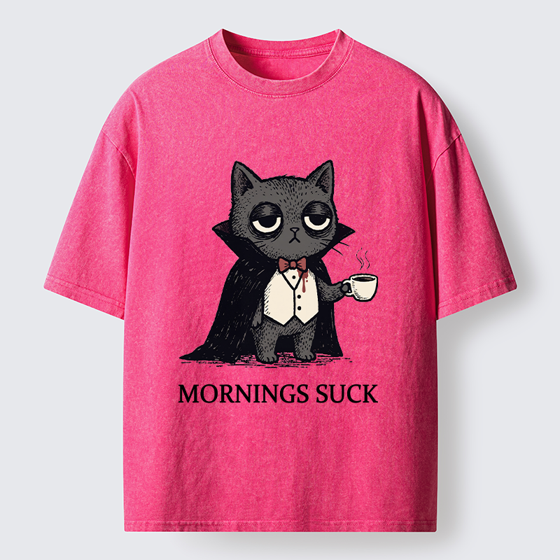 Tokyo-Tiger Funny Night Cat Meme Washed T-Shirt