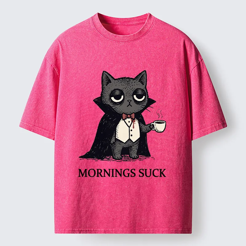 Tokyo-Tiger Funny Night Cat Meme Washed T-Shirt