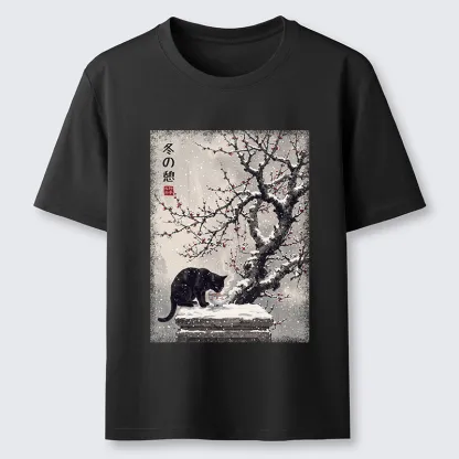 Tokyo-Tiger Snow Cat Calm Vibes Classic T-Shirt