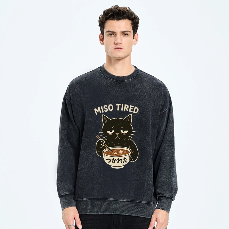 Tokyo-Tiger I’m So Tired Washed Sweatshirt
