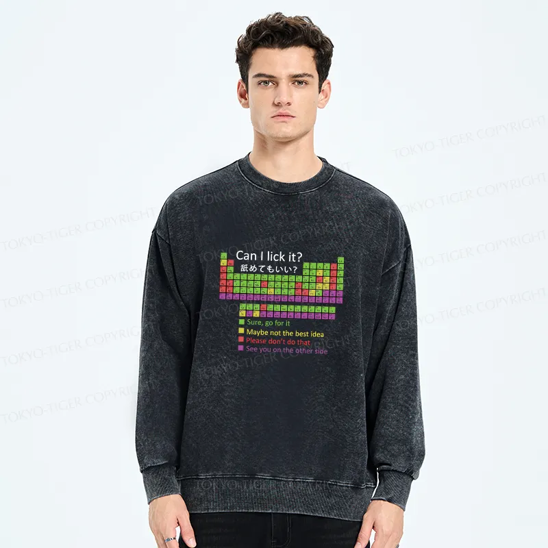 Tokyo-Tiger Can I Lick It Washed Sweatshirt