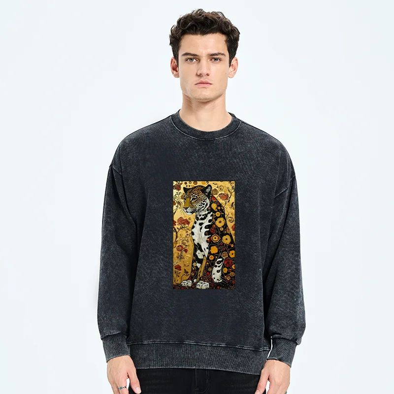 Tokyo-Tiger Magnificent Leopard Washed Sweatshirt