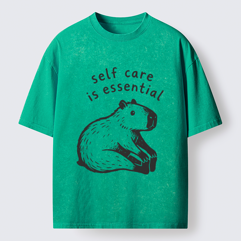 Tokyo‑Tiger Chill Capybara Meme Washed T‑Shirt