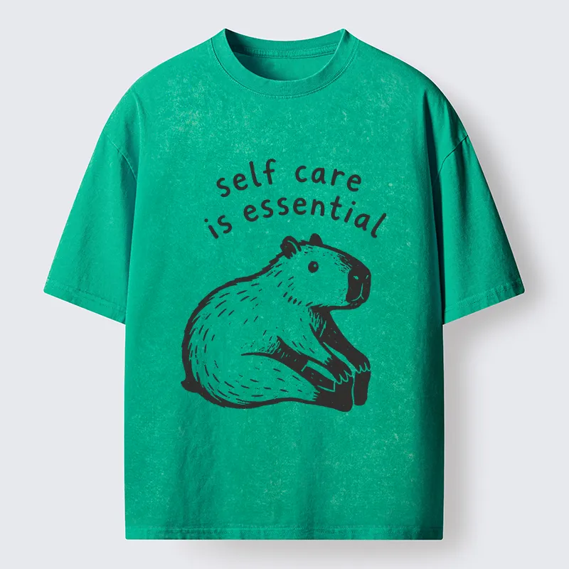 Tokyo‑Tiger Chill Capybara Meme Washed T‑Shirt