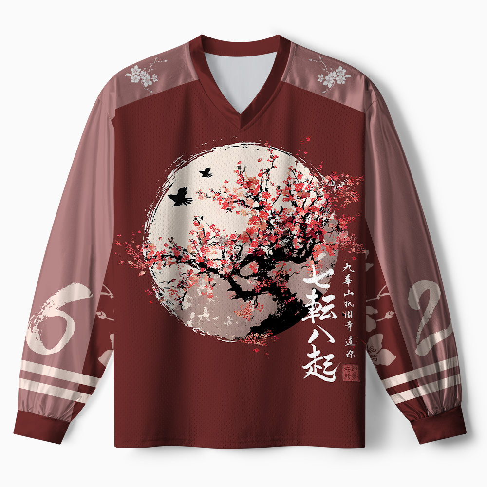 Tokyo-Tiger Winter Plum Resilience Paneled Long Sleeve Jersey