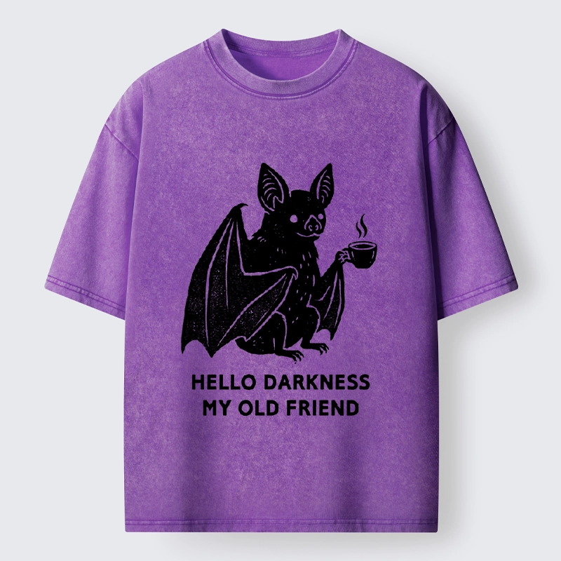 Tokyo‑Tiger Funny Coffee Bat Washed T‑Shirt