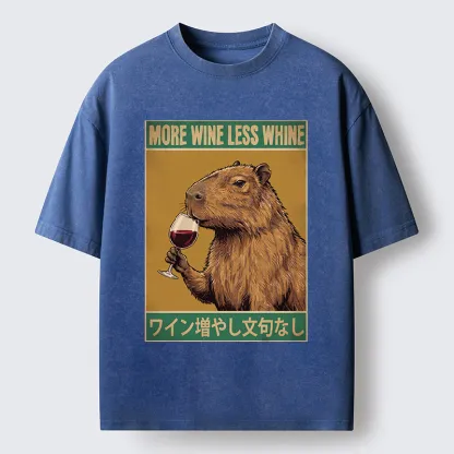 Tokyo-Tiger Capybara Wine Time Washed T-Shirt