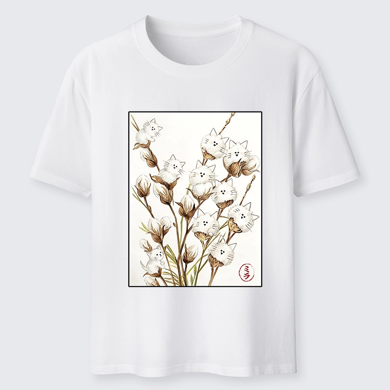 Tokyo-Tiger Fluffy Cotton Cat Art Classic T-Shirt