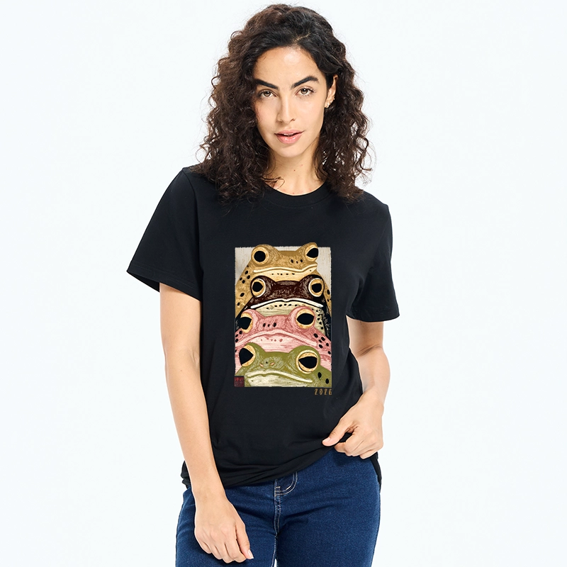 Tokyo-Tiger Whimsical Multi Colored Frog Art Classic T-Shirt