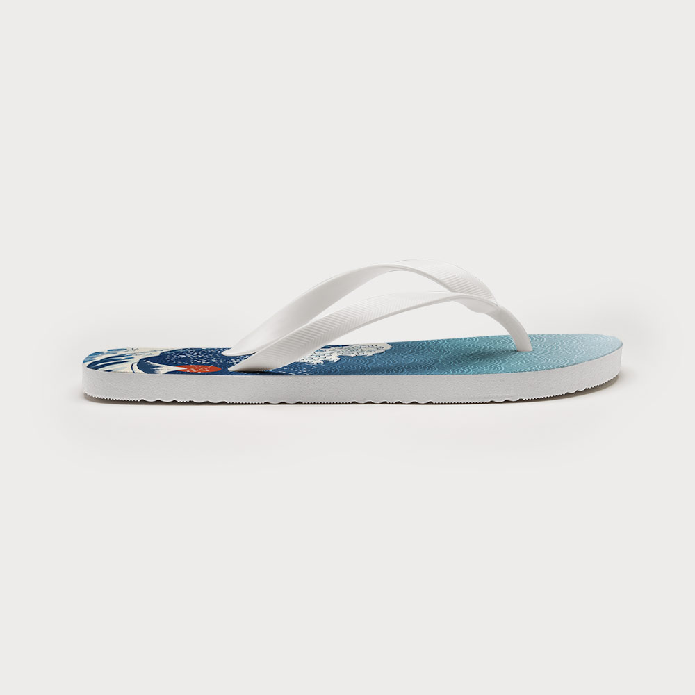 Tokyo-Tiger The Great Wave Off Fuji Flip Flops