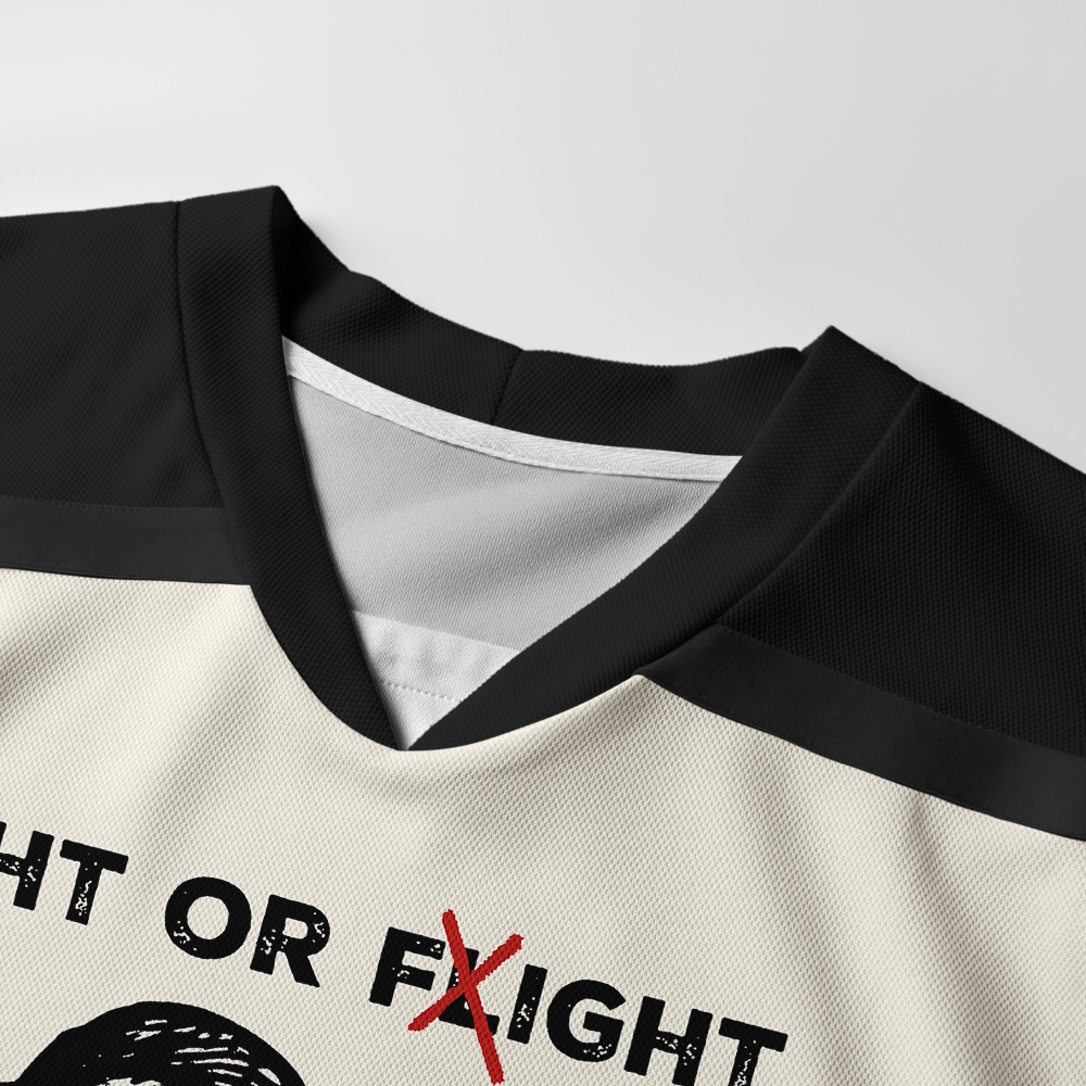 Tokyo-Tiger Woodblock Penguin:Fight Or Flight Long-Sleeve Hockey Jersey