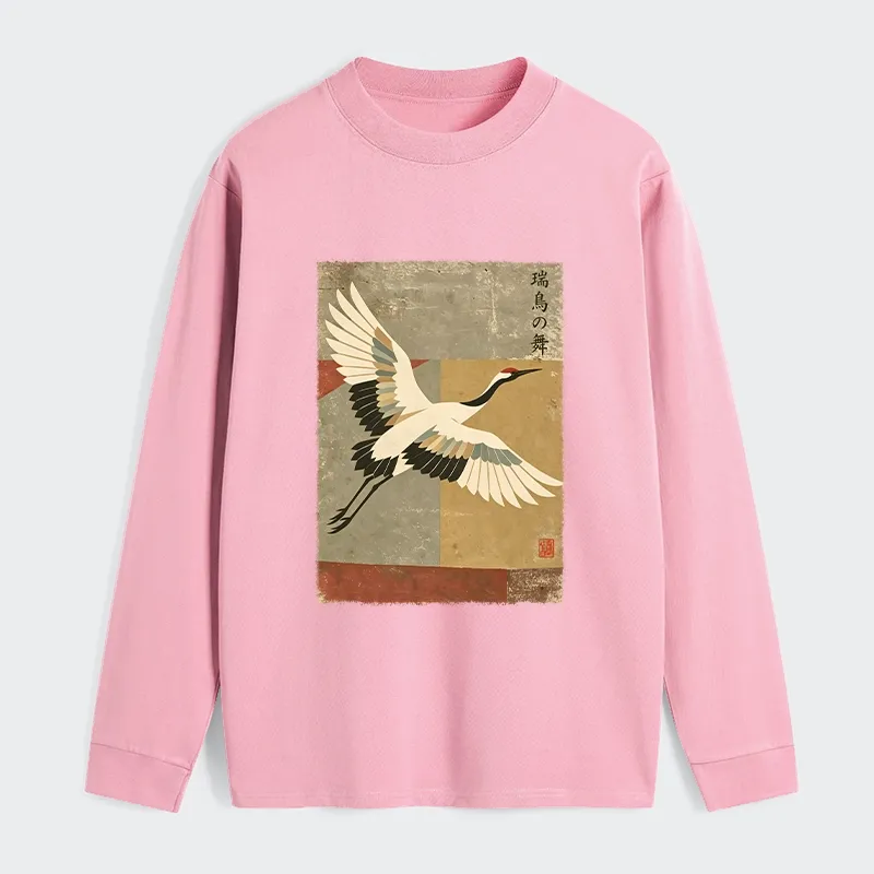 Tokyo‑Tiger Crane Spirit Classic Long Sleeve T-Shirt