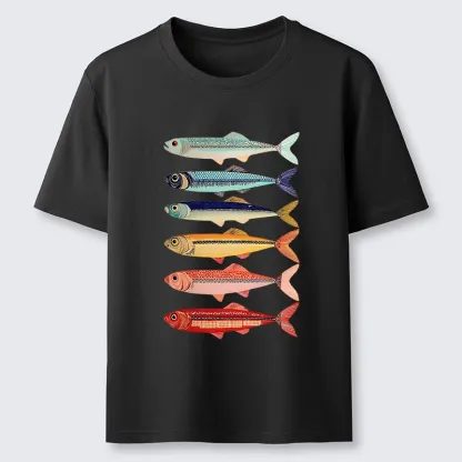 Tokyo-Tiger Colorful Fish Stack Classic T-Shirt